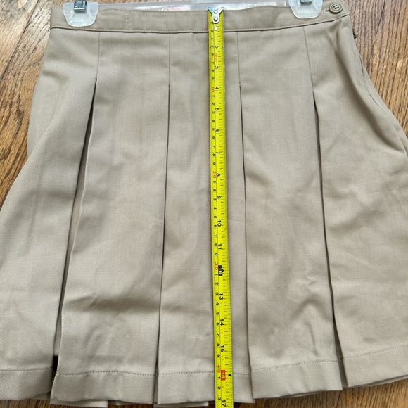 Lands end school uniform khaki  box pleat pleated  skirt #schooluniform #skirt - Picture 5 of 6